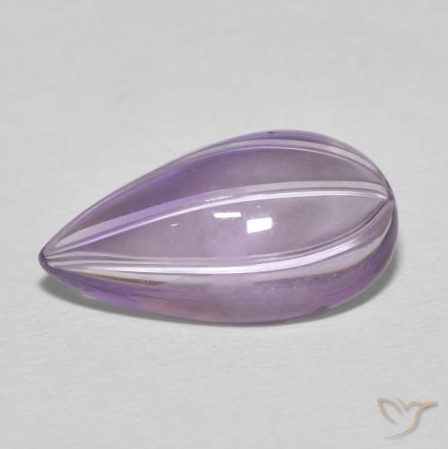 6.14ct Naturale Iris Violetta Ametista, Forma a pera, Trasparente
