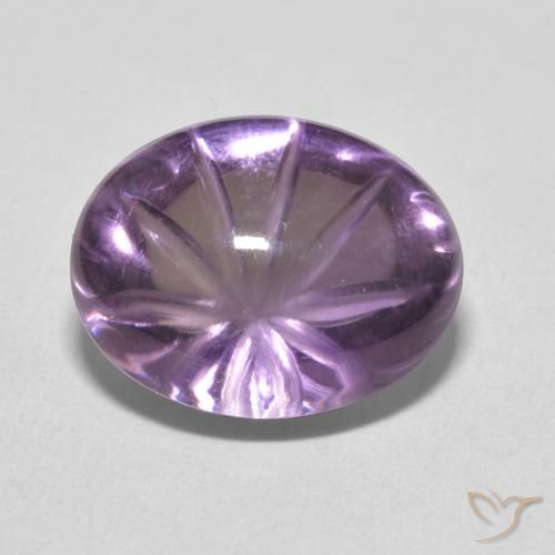 Ametista Medium Light Purplish-Violet naturale da 10.21 ct, Ovale, Trasparente