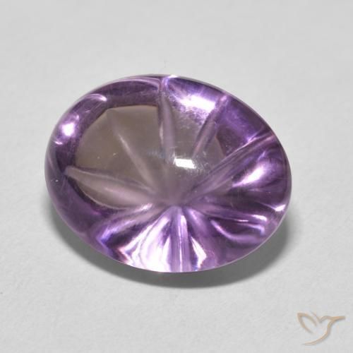 Ametista Medium Light Purplish-Violet naturale da 10.21 ct, Ovale, Trasparente