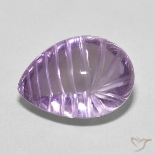 Ametista Viola medio naturale da 10.80 ct, Forma a pera, Trasparente