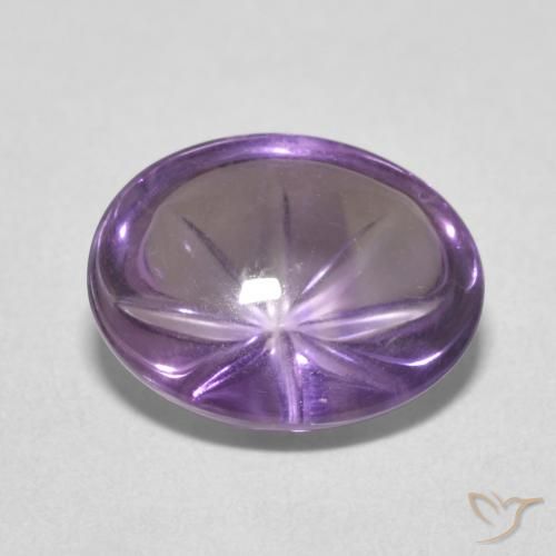 Ametista Viola scuro naturale da 3.60 ct, Ovale, Trasparente