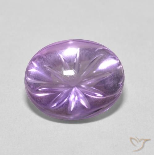 5.02ct Naturale Viola tendente al rosa Ametista, Ovale, Trasparente