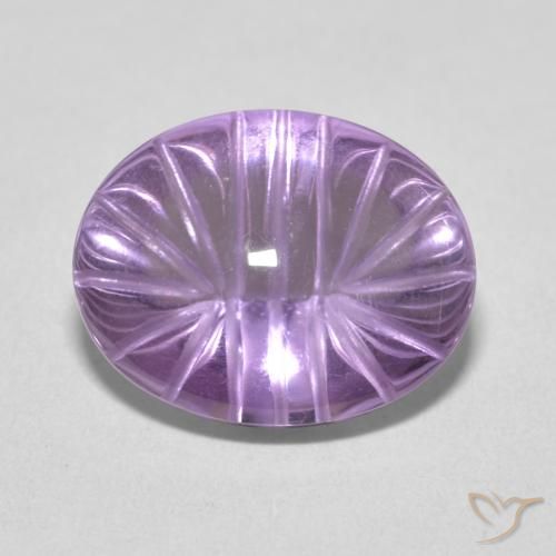 Ametista Medium Light Purplish-Violet naturale da 8.66 ct, Ovale, Trasparente