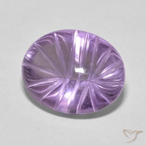 Ametista Medium Light Purplish-Violet naturale da 8.66 ct, Ovale, Trasparente