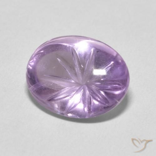 Ametista Medium Light Purplish-Violet naturale da 5.74 ct, Ovale, Trasparente