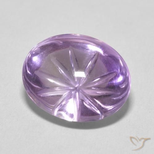 Ametista Medium Light Purplish-Violet naturale da 8.86 ct, Ovale, Trasparente
