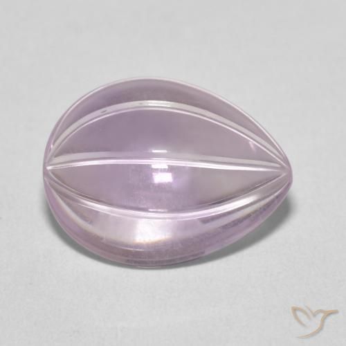 Ametista Light Grayish Pink-Violet naturale da 5.27 ct, Forma a pera, Trasparente