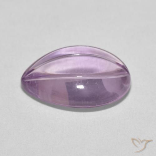 Ametista Light Grayish Pink-Violet naturale da 5.27 ct, Forma a pera, Trasparente
