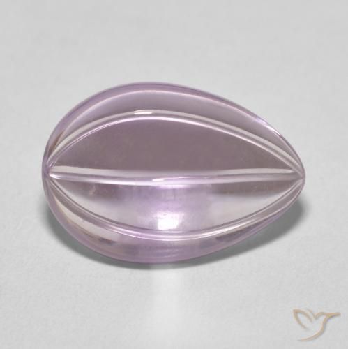 Ametista Violetto chiaro naturale da 7.38 ct, Forma a pera, Trasparente