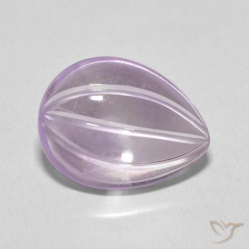 Ametista Rosa chiaro-Viola naturale da 4.16 ct, Forma a pera, Trasparente