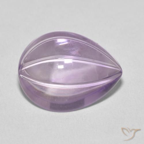 Ametista Light Grayish Pink-Violet naturale da 8.27 ct, Forma a pera, Trasparente