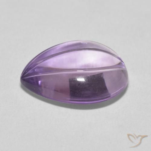 Ametista Light Grayish Pink-Violet naturale da 8.27 ct, Forma a pera, Trasparente