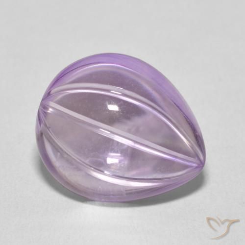 Ametista Light Grayish Pink-Violet naturale da 6.78 ct, Forma a pera, Trasparente