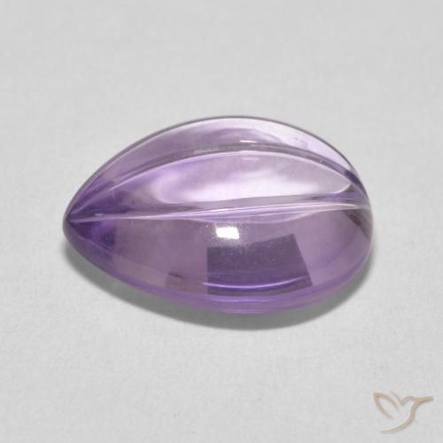 Ametista Light Grayish Pink-Violet naturale da 6.78 ct, Forma a pera, Trasparente