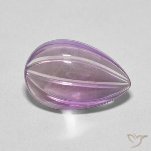 Ametista Light Grayish Pink-Violet naturale da 4.08 ct, Forma a pera, Trasparente
