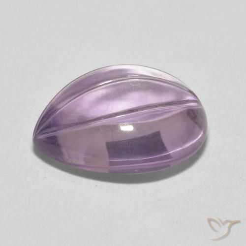 Ametista Light Grayish Pink-Violet naturale da 7.52 ct, Forma a pera, Trasparente