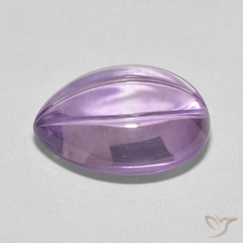 Ametista Viola grigiastro chiaro naturale da 7.76 ct, Forma a pera, Trasparente
