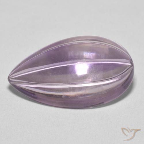 9.89ct Naturale Viola chiaro Ametista, Forma a pera, Trasparente