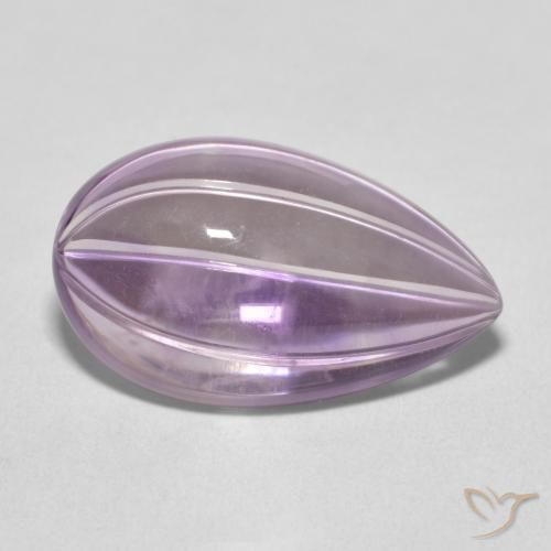 Ametista Viola chiaro naturale da 9.89 ct, Forma a pera, Trasparente
