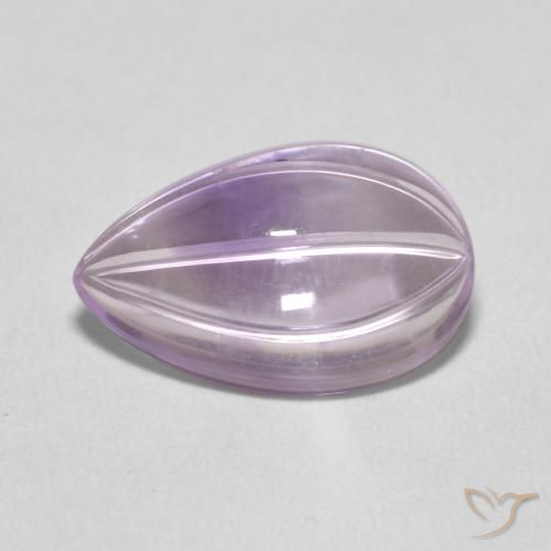 4.87ct Naturale Rosa chiaro-Viola Ametista, Forma a pera, Trasparente