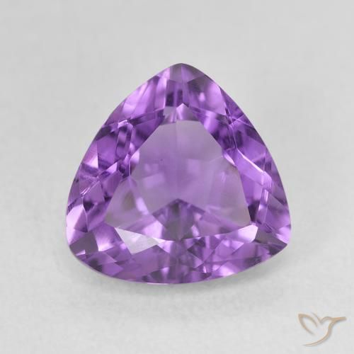 2.85ct Naturale Viola medio Ametista, Taglio trillion, VVS-VS