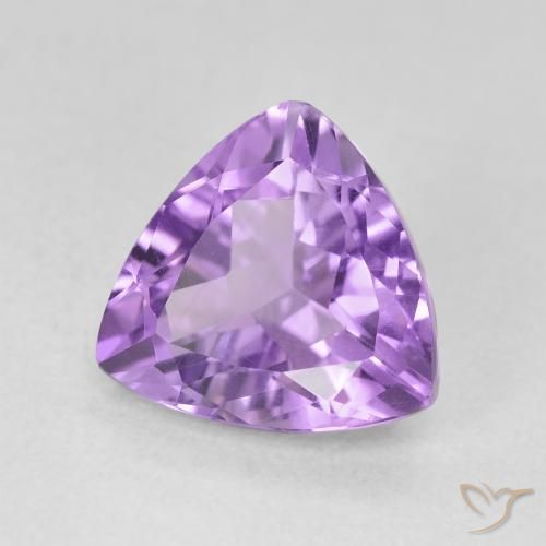 Ametista Viola scuro naturale da 2.85 ct, Taglio trillion, VVS-VS