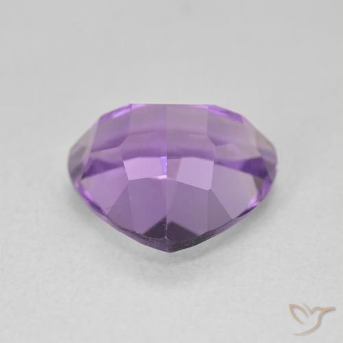 Ametista Viola medio naturale da 3.06 ct, Taglio trillion, VVS-VS