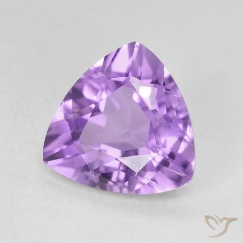 Ametista Iris Violetta naturale da 2.62 ct, Taglio trillion, VVS-VS