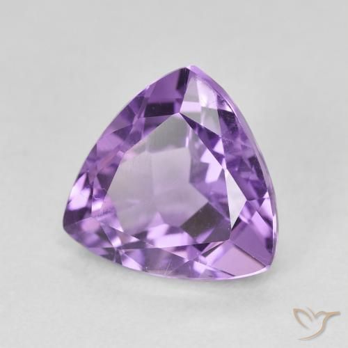 Ametista Viola medio naturale da 3.00 ct, Taglio trillion, VS