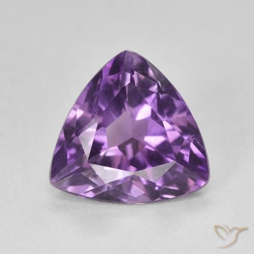 2.72ct Naturale Medium Light Purplish-Violet Ametista, Taglio trillion, VS