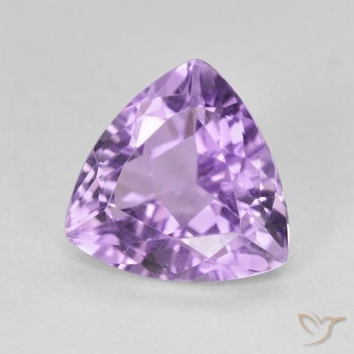 Ametista Viola medio naturale da 2.88 ct, Taglio trillion, VS