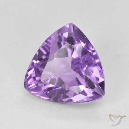 Ametista Viola medio naturale da 2.93 ct, Taglio trillion, VS