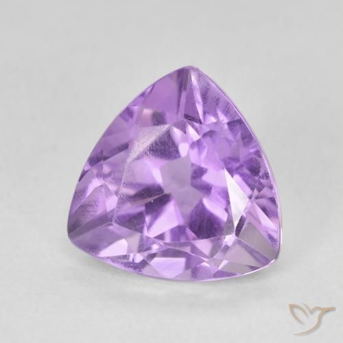Ametista Viola medio naturale da 3.13 ct, Taglio trillion, VS