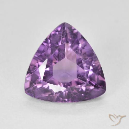 2.89ct Naturale Viola medio Ametista, Taglio trillion, VS