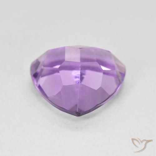 Ametista Viola medio naturale da 3.12 ct, Taglio trillion, VS