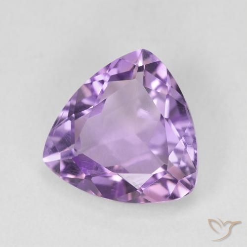 Ametista Viola medio naturale da 2.56 ct, Taglio trillion, VS