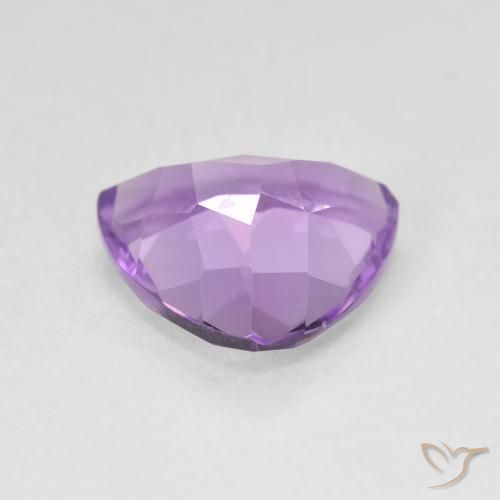 Ametista Viola medio naturale da 2.56 ct, Taglio trillion, VS