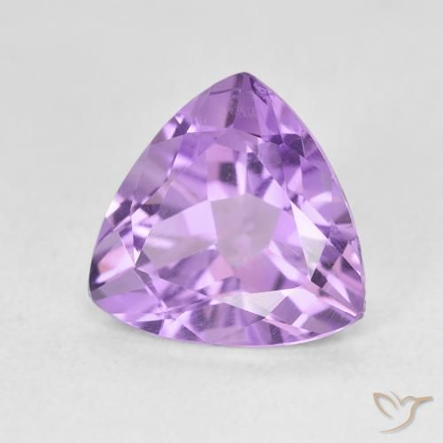 Ametista Viola violaceo intenso naturale da 2.88 ct, Taglio trillion, VS