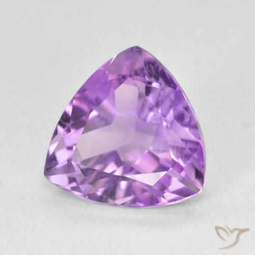 Ametista Viola medio naturale da 3.06 ct, Taglio trillion, VS