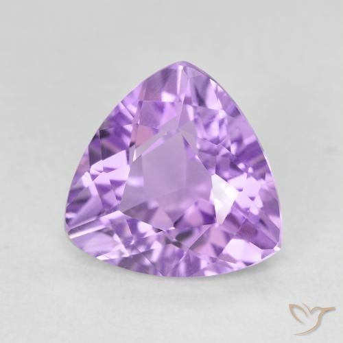 Ametista Viola medio naturale da 2.82 ct, Taglio trillion, VS