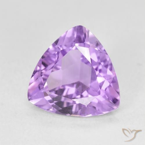 Ametista Viola tendente al rosa naturale da 2.89 ct, Taglio trillion, VS
