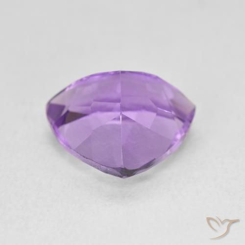 Ametista Viola medio naturale da 2.78 ct, Taglio trillion, VVS