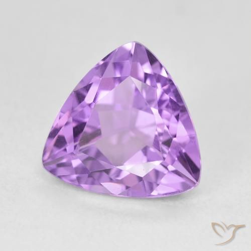 Ametista Viola tendente al rosa naturale da 3.06 ct, Taglio trillion, VVS