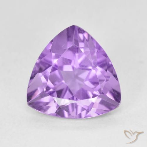 Ametista Viola tendente al rosa naturale da 2.87 ct, Taglio trillion, VVS