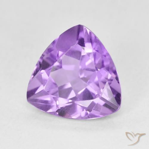 Ametista Viola tendente al rosa naturale da 2.87 ct, Taglio trillion, VVS