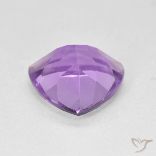 Ametista Viola tendente al rosa naturale da 2.87 ct, Taglio trillion, VVS
