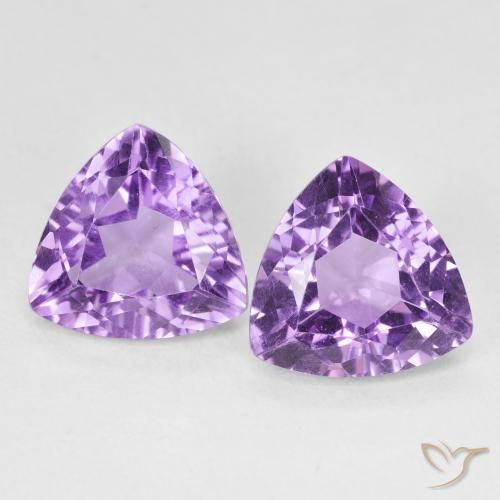 5.50ctw Naturale Viola violaceo intenso Ametista, Taglio trillion, VS