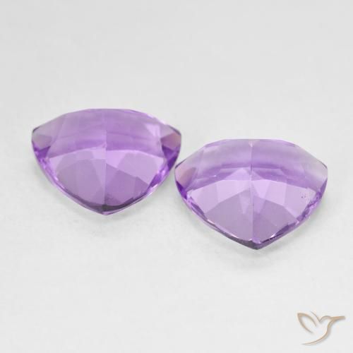 Gemme di Ametista Viola violaceo intenso naturale da 5.50 ct, Taglio trillion, VS