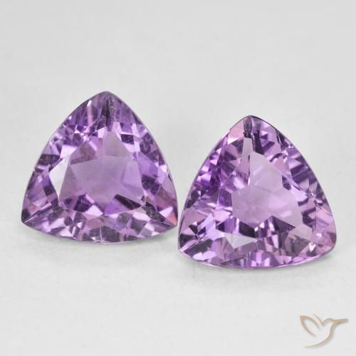 5.56ctw Naturale Viola tendente al rosa Ametista, Taglio trillion, VS