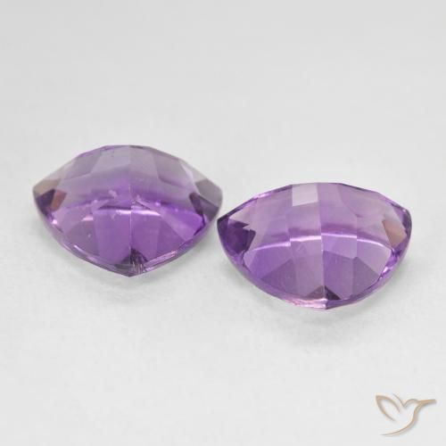 Gemme di Ametista Viola tendente al rosa naturale da 5.56 ct, Taglio trillion, VS